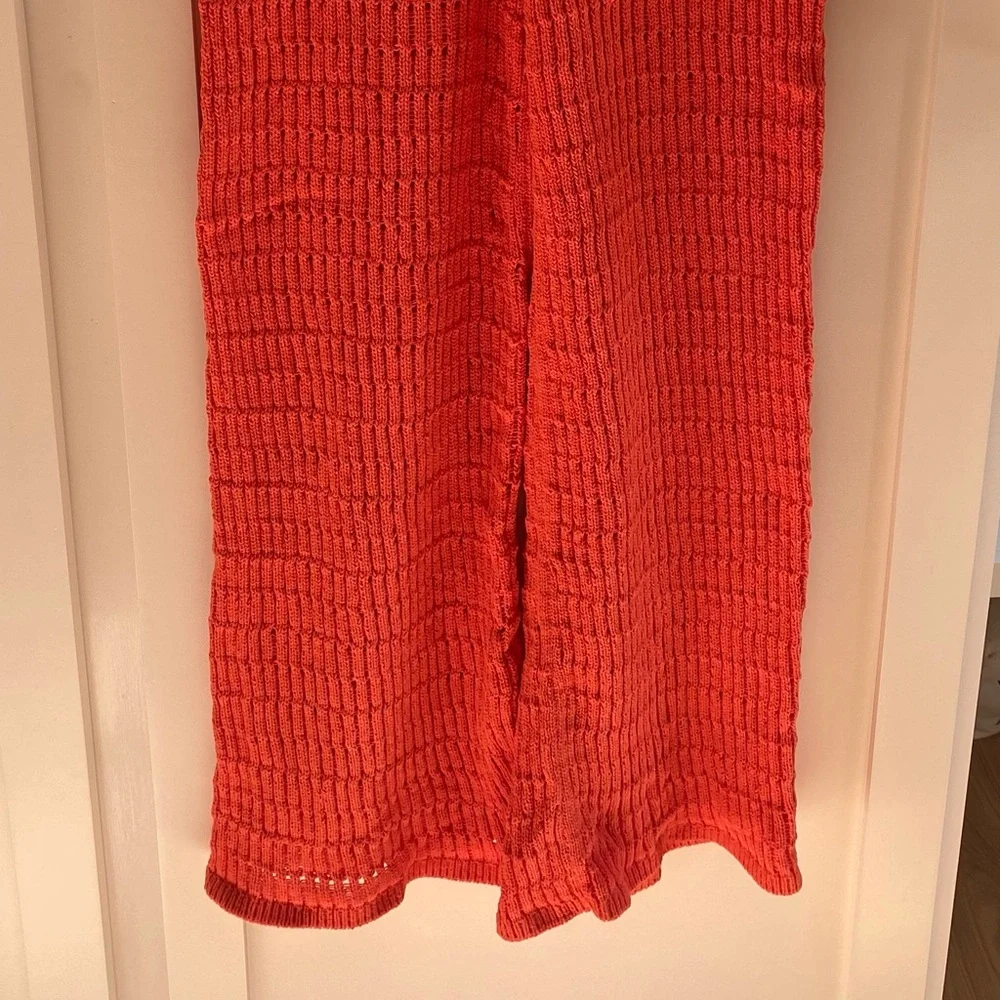 Zara Chenille Orange Pants Medium - Picture 4 of 4